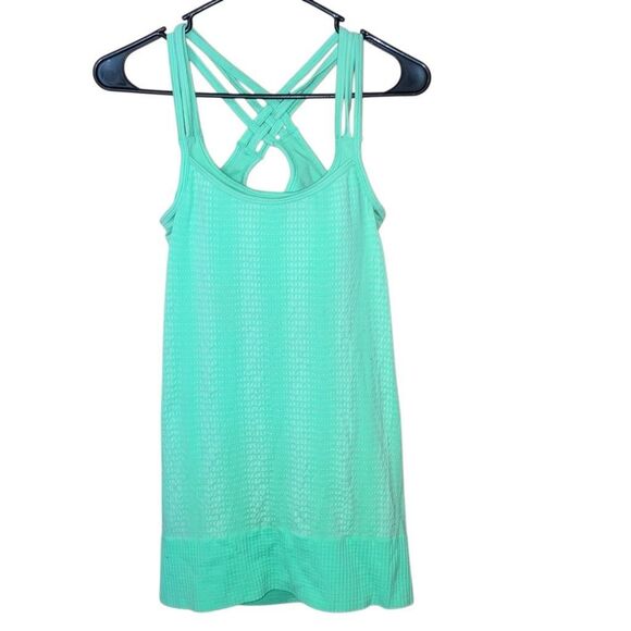 401. Athleta crisscross back padded bra athletic tank combo size medium - Picture 1 of 7